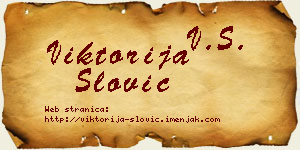Viktorija Slović vizit kartica